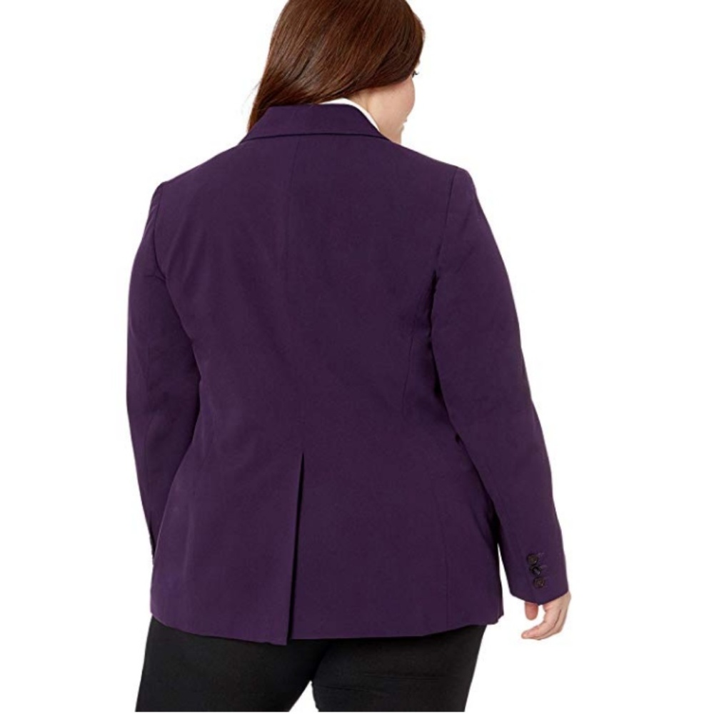 NWT! Nine West Notch Collar Purple Blazer Plus 16 - Picture 3 of 4